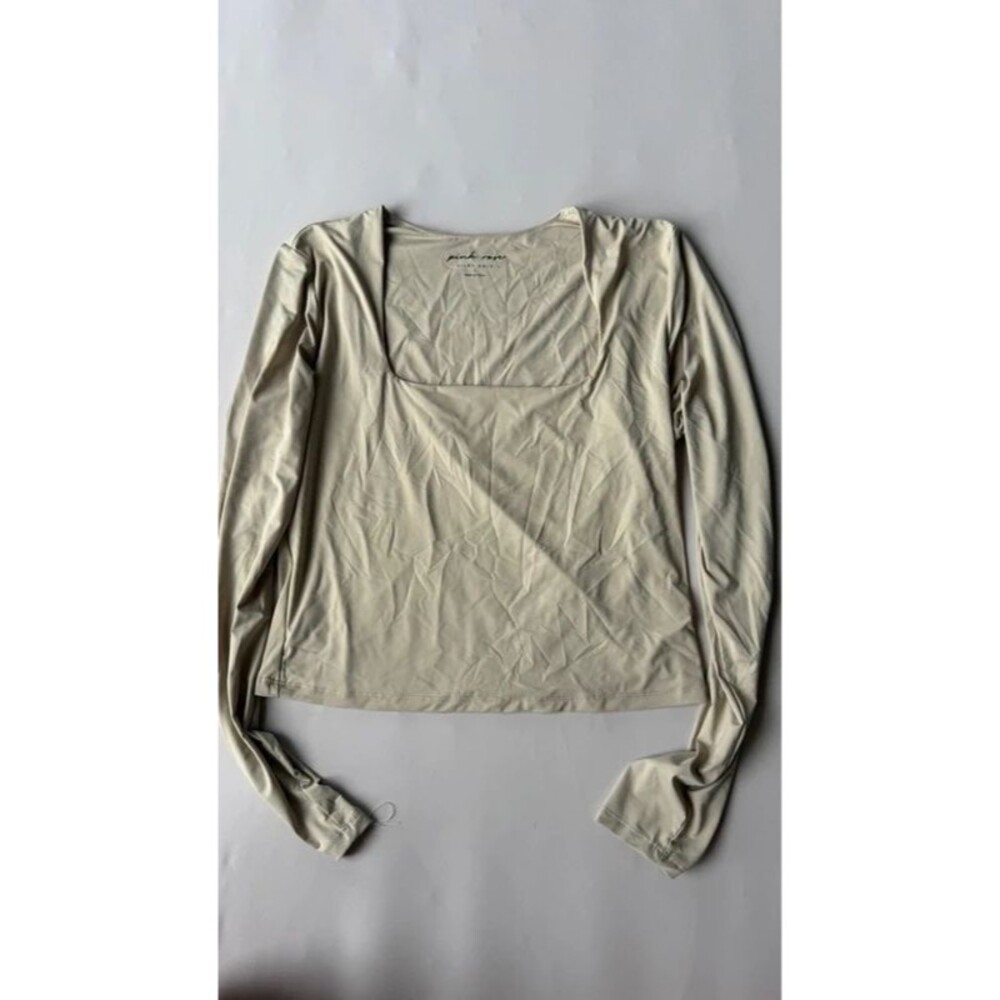 Pink rose silky knit top large